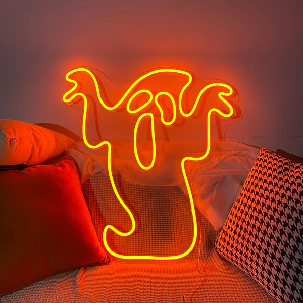 Personalized Spooky Neon Sign, Handmade Halloween Wall Light, Haunted House Decoration, Party Photo Backdrop Neon Light