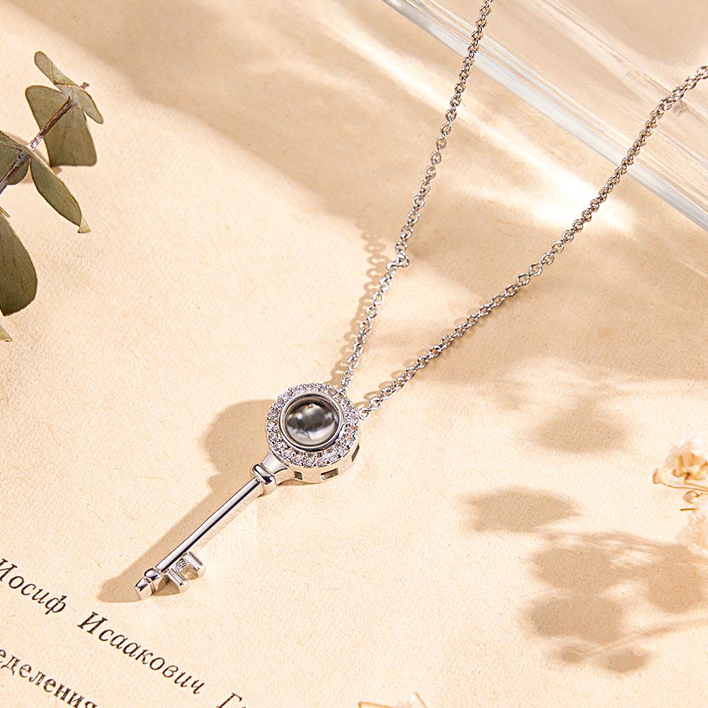 Photo Projection Necklace Personalized Picture Inside Pendant Keepsake Jewelry Trendy Best Friend Gift