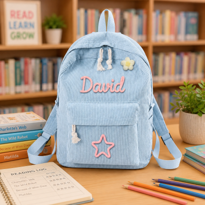 Cute Corduroy Backpack Personalized for Your Little One
