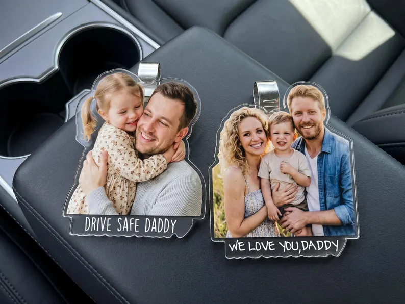 Custom Polaroid Car Visor Clip – Memory Keepsake Gift for Father’s Day