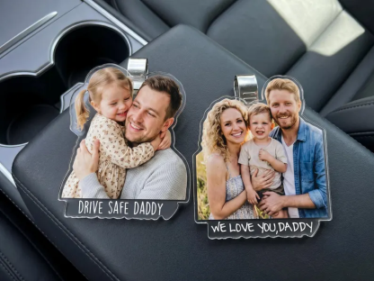 Custom Polaroid Car Visor Clip – Memory Keepsake Gift for Father’s Day