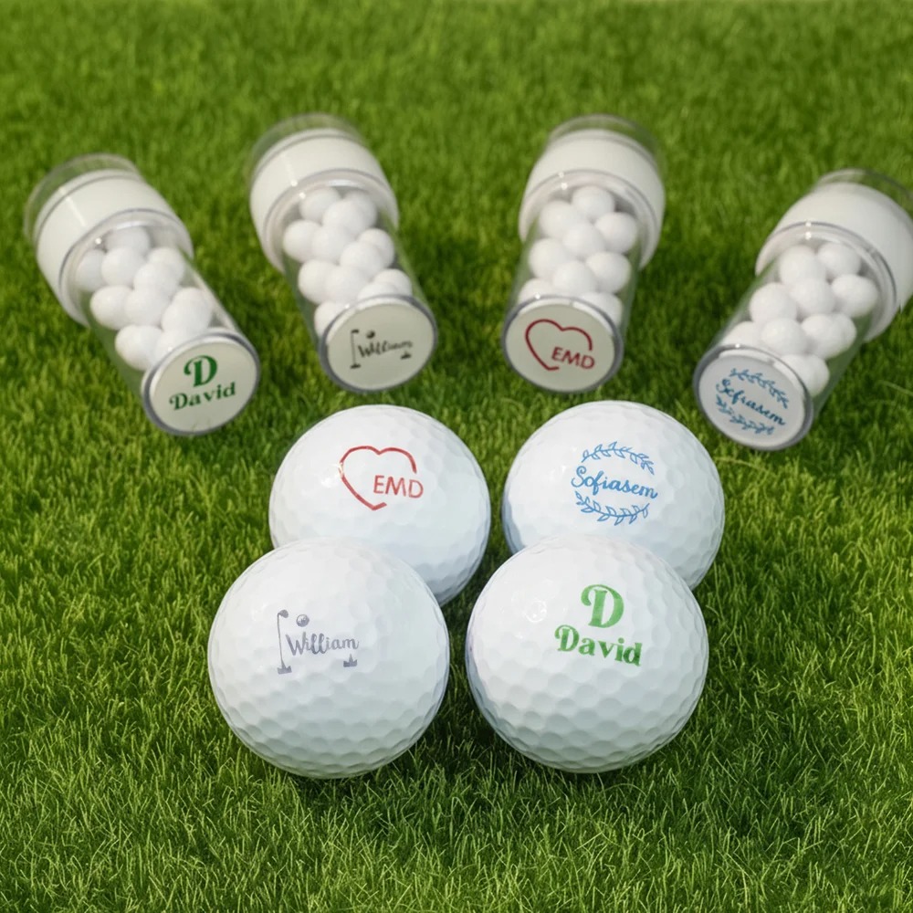 Personalized Name Initial Monogram Golf Ball Stamp and Wooden Storage Box Golf Course Accessory Birthday Sports Gift for Golf Players Lovers