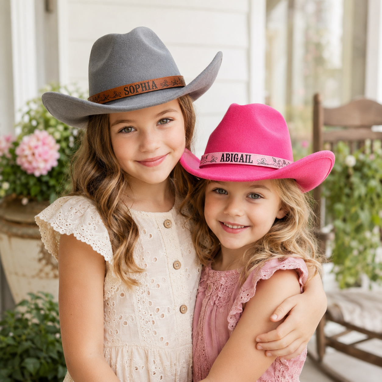 Personalized Cowboy Hat for Toddler Boys Girls, Western Hat for Kids Men Women, Custom Leather Patch Baby Cowgirl Hat