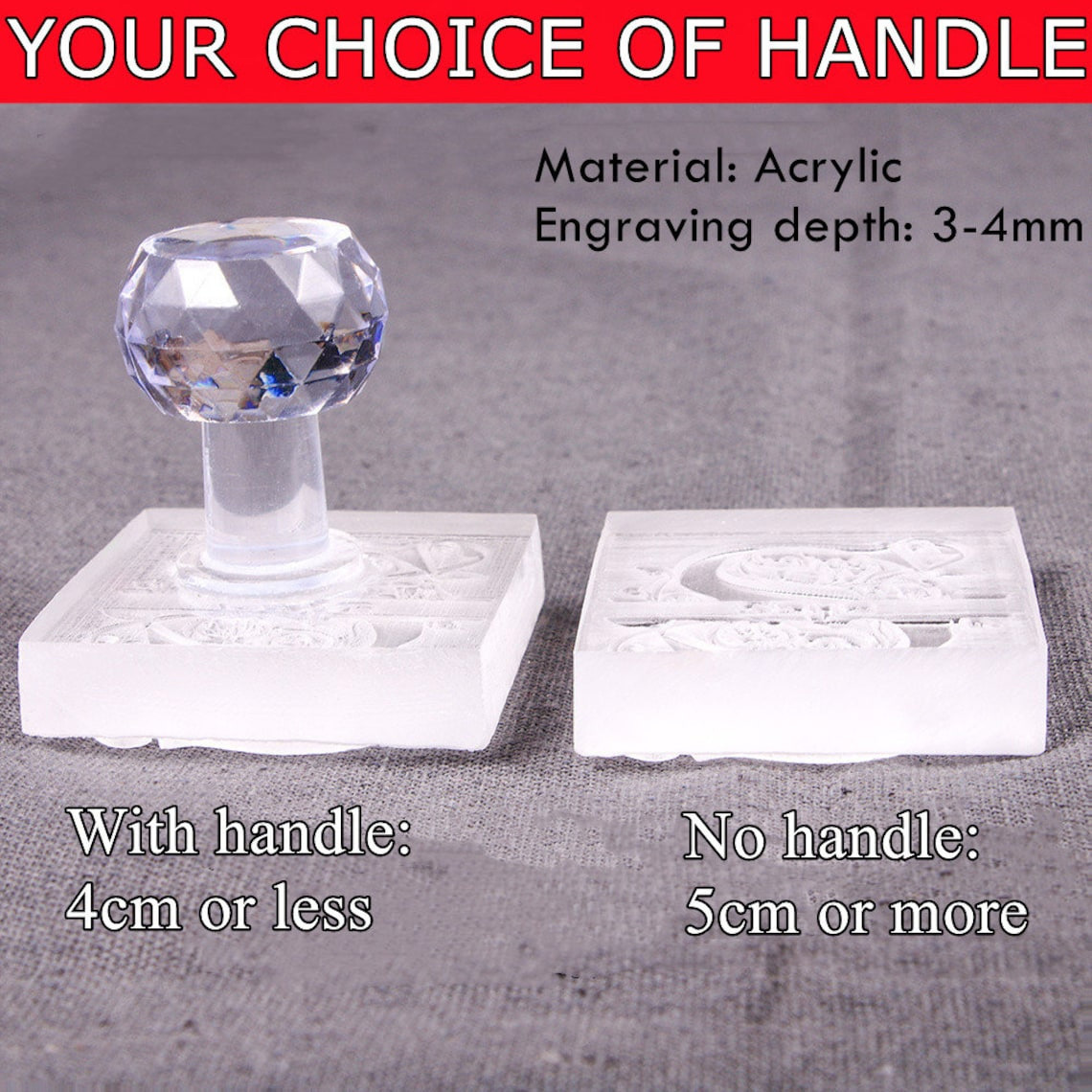 Custom Your Logo Stamp, Acrylic Stamp for Soap, Clay Signature, Personalized Pottery Stamp