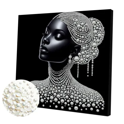 Framed Gracelady - Pearls Painting Kit for Creativity DIY Pearl Dot Crafts for Gift Home Wall Decor 