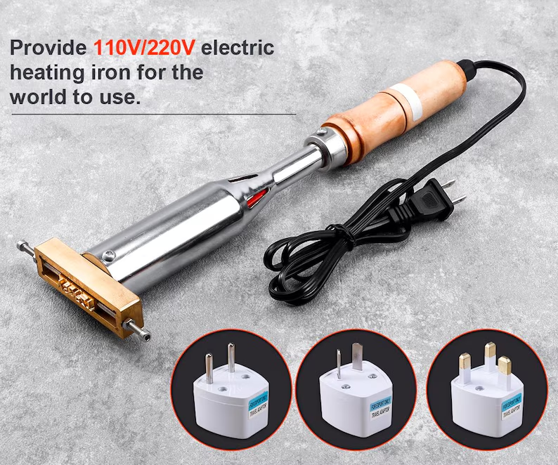 Custom Interchangeable Copper Stamp / Interchangeable Wood Brand Iron Heat Emboss with Letter / Leather stamp sets