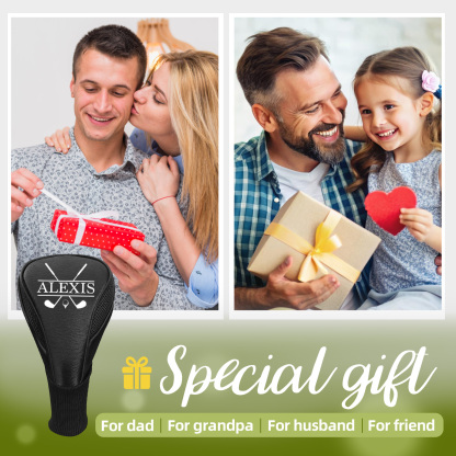 Personalized Golf Club Cover, Custom Golf Head Covers for Driver Fairway with Your Unique Design & Name, Ideal Golfing Gifts for Golfers Golf Lovers Dad Husband Father's Day, Golf Accessories