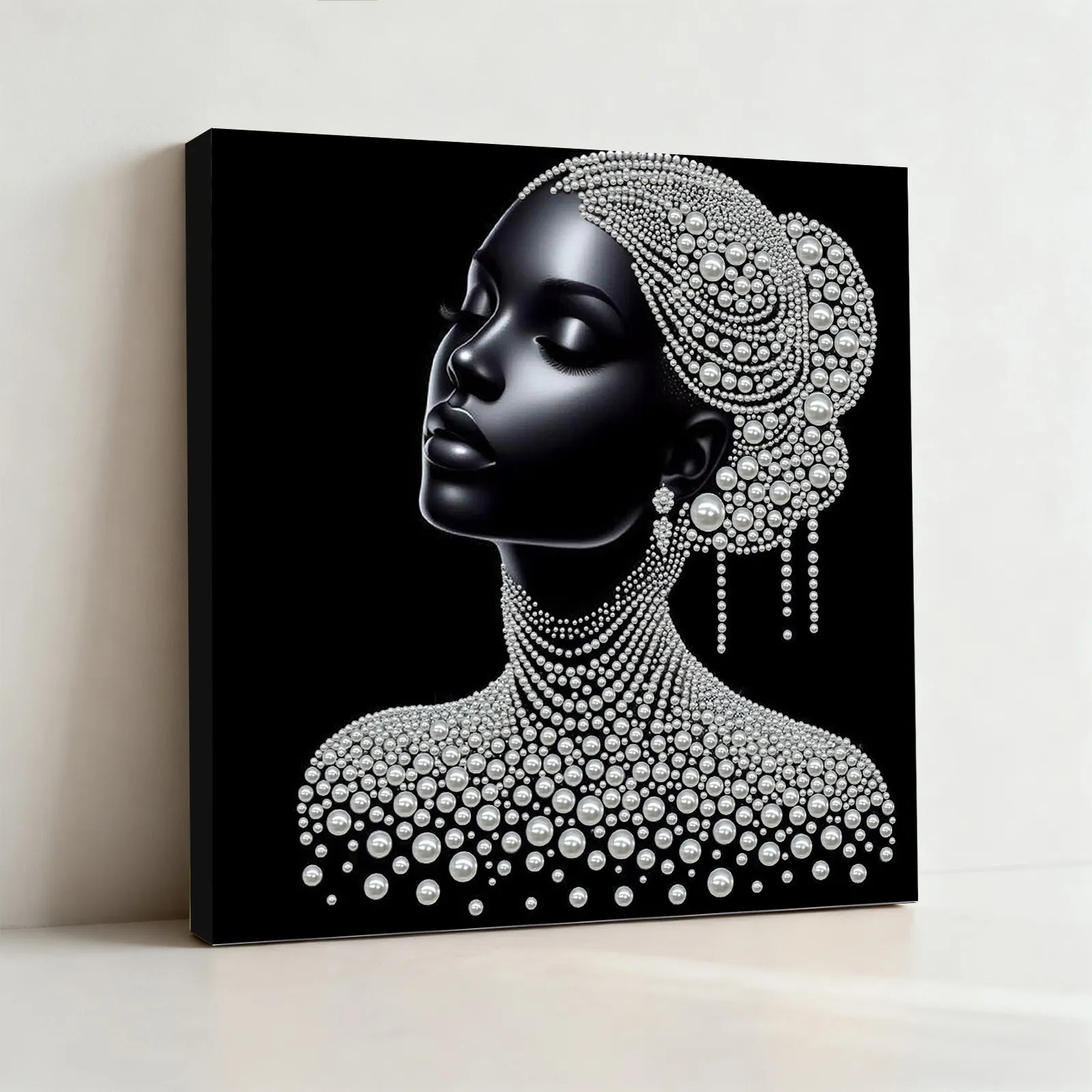 Framed Gracelady - Pearls Painting Kit for Creativity DIY Pearl Dot Crafts for Gift Home Wall Decor 