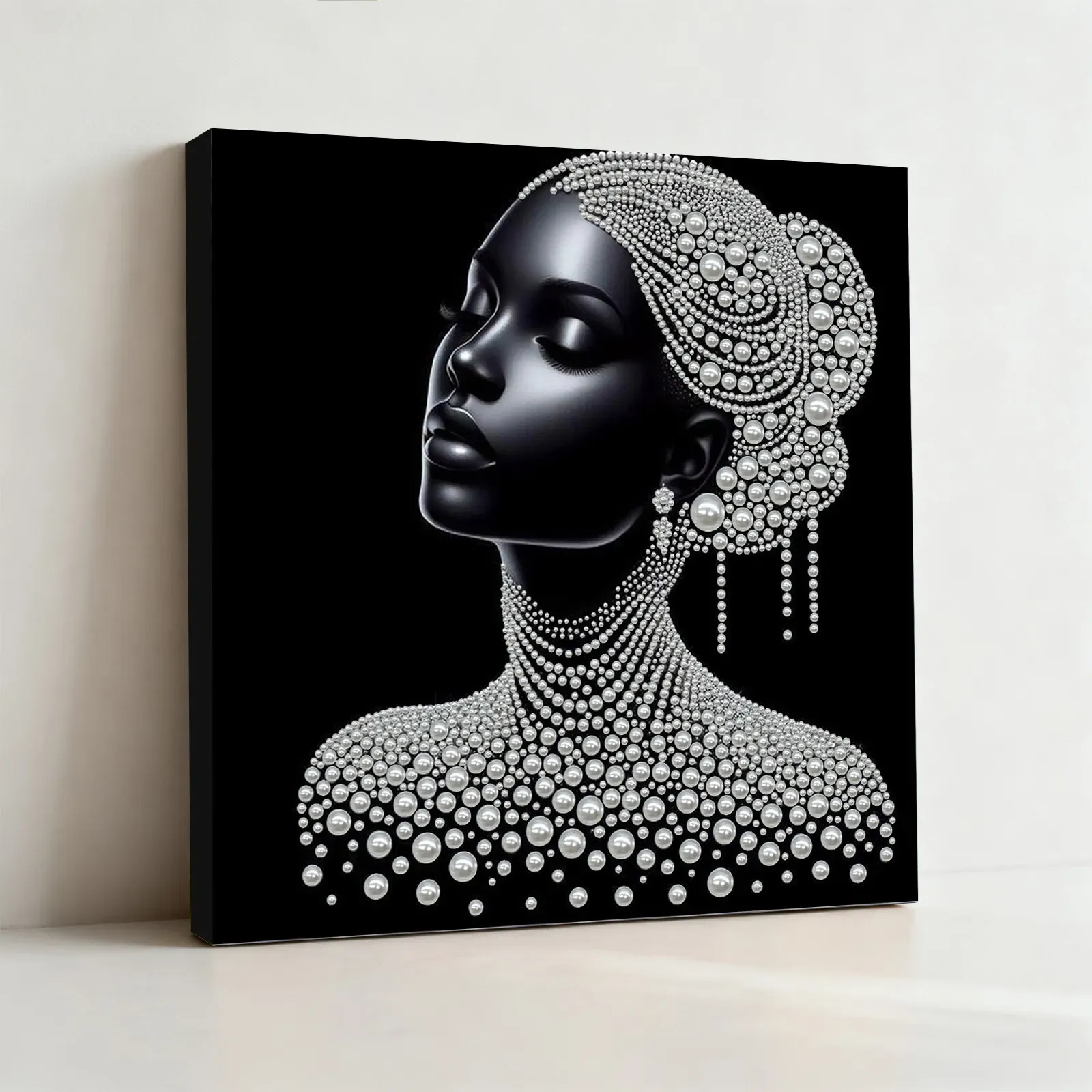 Framed Gracelady - Pearls Painting Kit for Creativity DIY Pearl Dot Crafts for Gift Home Wall Decor 