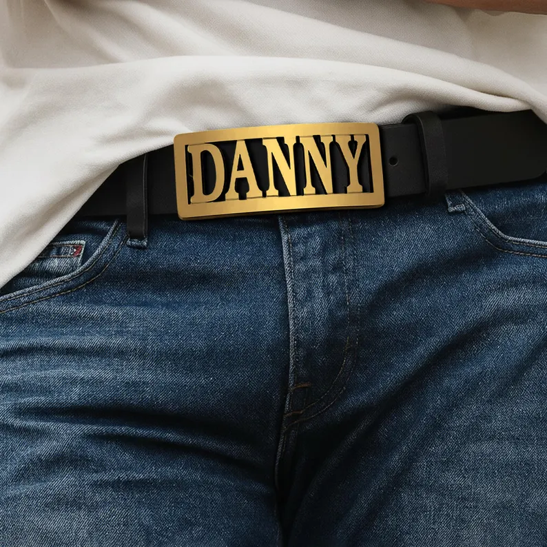 Customized Name Belt Buckle, Personalized Belt Buckle, Original Belt Buckle, Custom Accessory Brass/StainlessSteel Buckle w Optional Belt