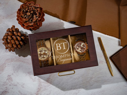 Watch Box Personalized Boyfriend Gift, Watch Case for Men, Gifts for Dad, Grandpa, Watch Storage Case, Christmas Gift for Husband