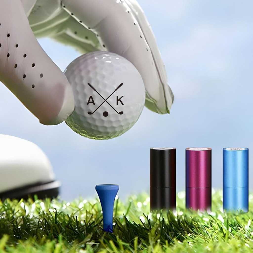 Custom Golf Ball Stamp/Monogram Golf Ball Stamp, Personalized Ball Stamp, Golf Accessories/Ink Ball Stamp,Gift for Golfer/Golfer Sport Gift