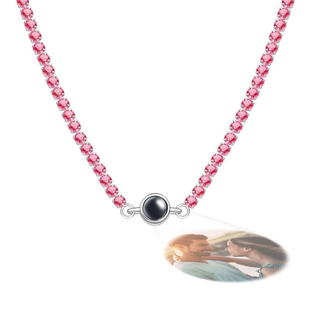 Custom Photo Projection Necklace Fashion Tennis Chain Gift