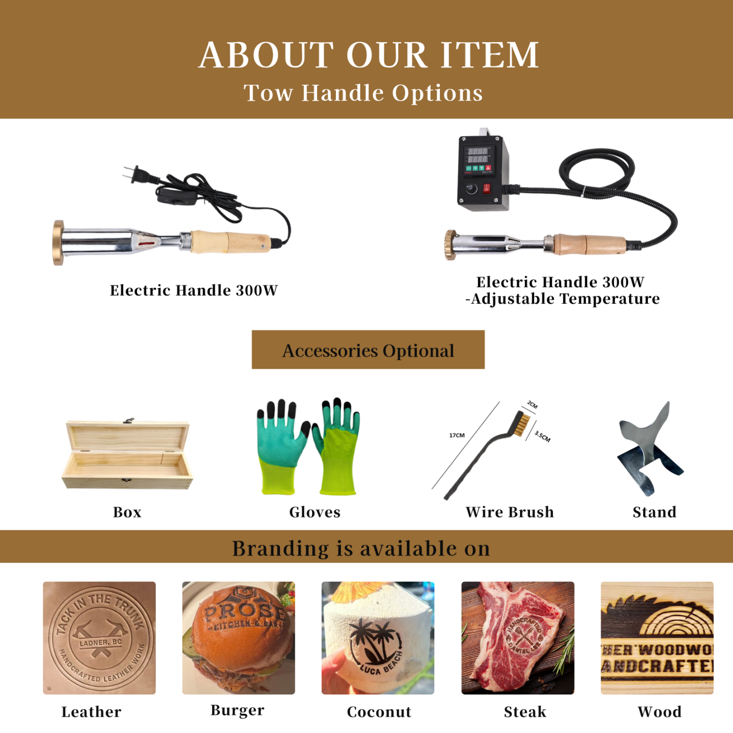 Custom Halloween Branding Iron, Pumpkin and Ghost Stamp, Electric or Non Electric Handle, Perfect Holiday Gift for Makers and Woodworkers