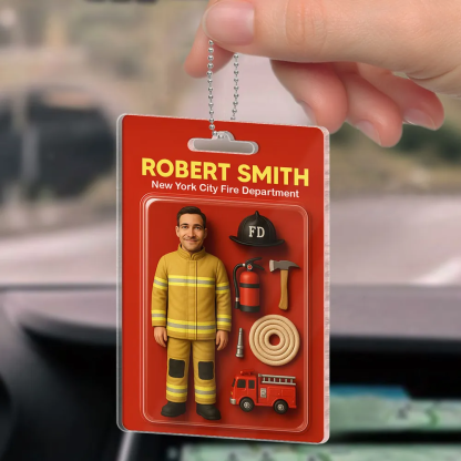 Fully Body Custom 3D Effect Action Figure Pack Packaging Toy Box Style Art Gift Personalized 2D Printing Acrylic Keychain Gift for Kids