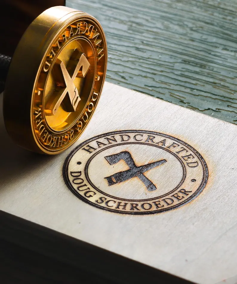 Branding Iron Custom Logo Embossed Embosser Stamp,Stamp For Wood, Custom Wood Branding Iron, Custom Gift.