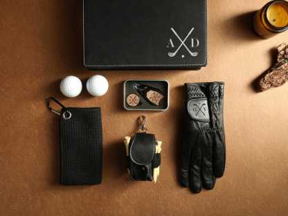 Personalized Golf Gift Set, Gift Set for Golfer, Golf Balls, Golf Bag Tag with Golf Tees, Lawn Tools Ball Markers Set,Golf Gifts for Men