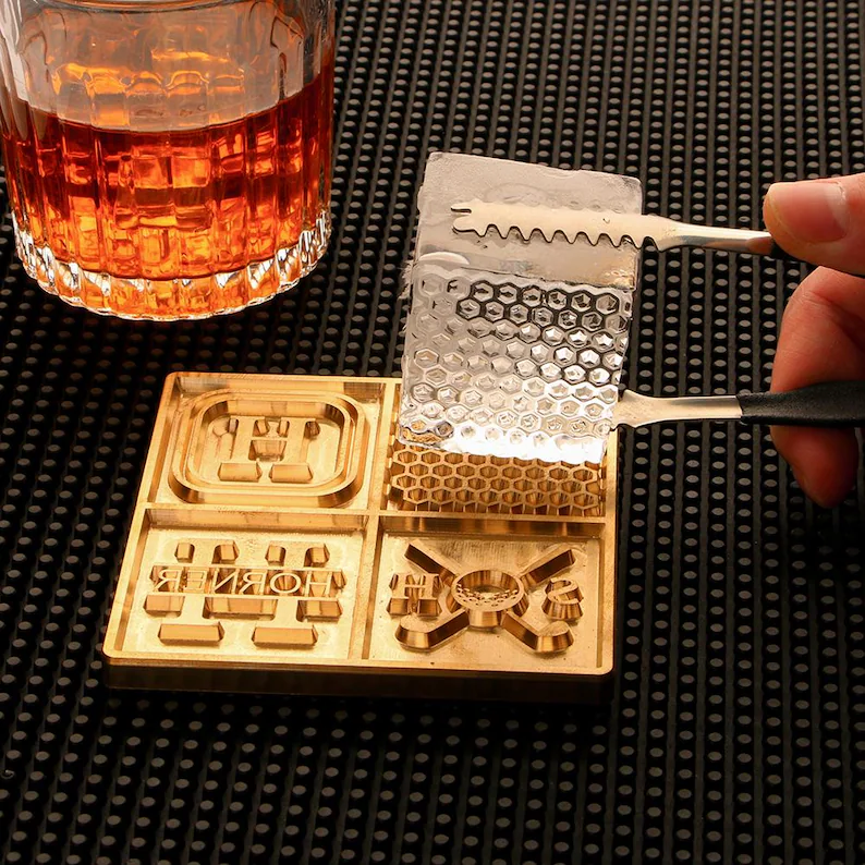 Custom Bar Logo Stamp, Custom Ice Cube Stamp, Custom Personalized Ice Stamp, Custom Ice Stamp, Custom Brass Ice Stamp, Gift for Friends