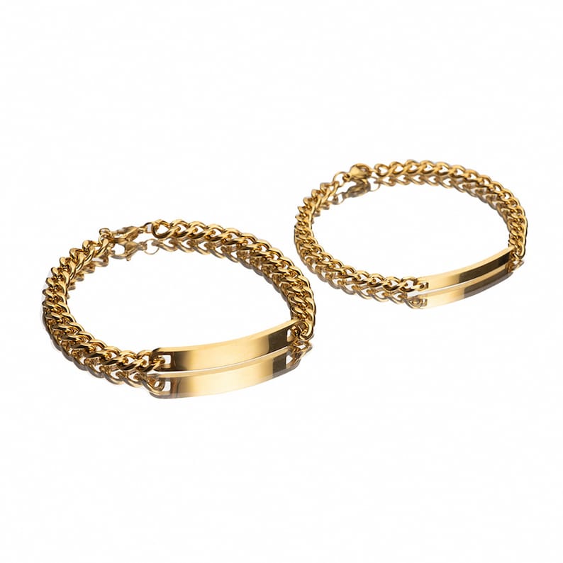 Personalized Engraved Bangle Bracelet: Stainless Steel Couple Promise Jewelry