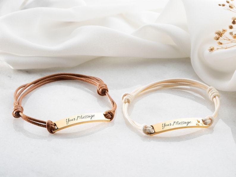 Custom engraved matching friendship bracelet , Christmas Gift, Personalized Gift for Him, Message Name Coordinate Bracelet, Christmas Gift