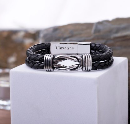 Personalized Knot Bracelet for Men -  Custom hidden message gift for him -  Meaningful Gift For Men - Custom Gift for Husband/Boyfriend