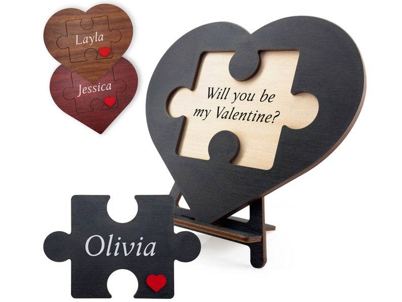Valentine's Day Gift, Puzzle Name Sign for Couples, Valentine Gift Gift for Him Her, Couples Gift, Couple Home Decor, Puzzle Couple Sign