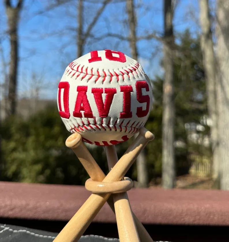 Personalized Baseball, Embroidered Baseball, Softball, Custom Baseball Gift, for kids, for Father’s Day, for sports fan Custom Gift Baseball