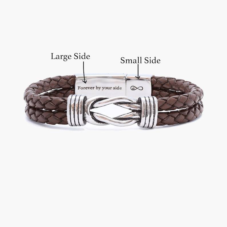 Personalized Knot Bracelet for Men -  Custom hidden message gift for him -  Meaningful Gift For Men - Custom Gift for Husband/Boyfriend