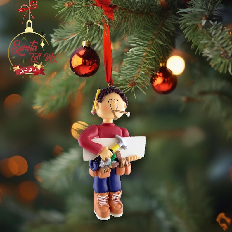 Carpenter Ornament, Personalized Carpenter Gifts, Christmas Ornament 2025, Construction Ornament, Handyman Ornament, Mr Fix it Ornament 2025
