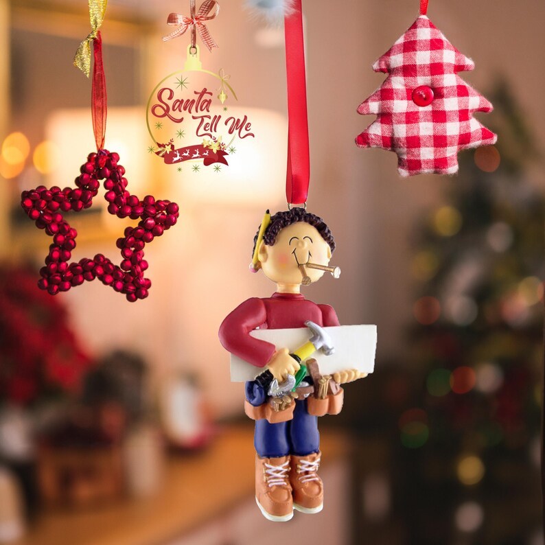 Carpenter Ornament, Personalized Carpenter Gifts, Christmas Ornament 2025, Construction Ornament, Handyman Ornament, Mr Fix it Ornament 2025
