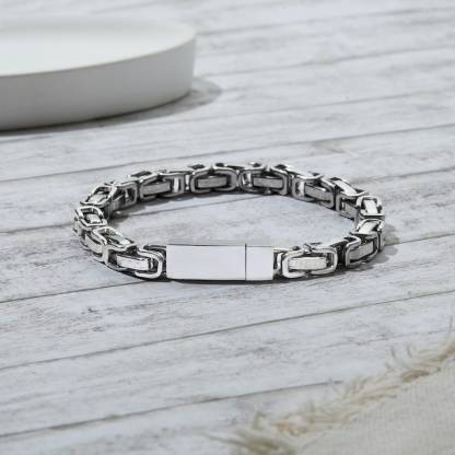 Hidden Message Bracelet for Boyfriend, Engraved Secret Message Bracelet, Custom Christmas Gift for Husband, Stainless Steel Bracelet Mens