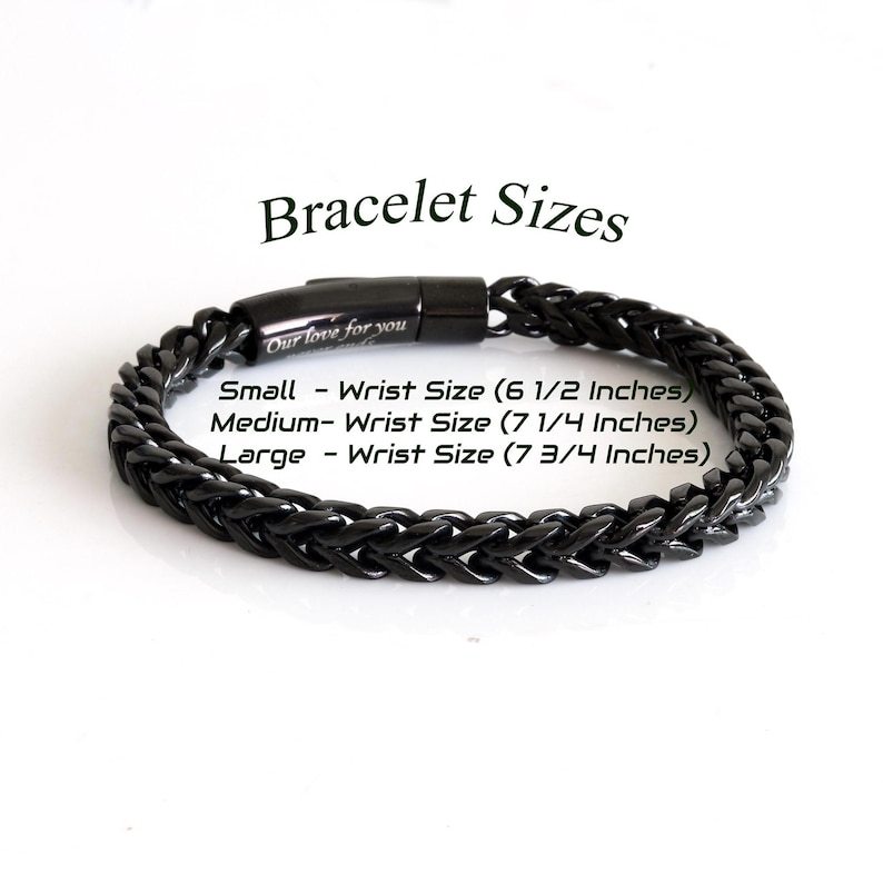 Personalized Franco Chain Bracelet: Engraved Stainless Steel Men's Bracelet
