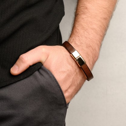 Personalized leather bracelet with secret message 1 year anniversary sentimental gifts for boyfriend, Engraved bracelet Gift for husband