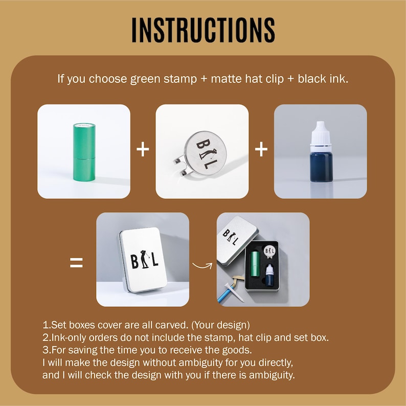 Professional Golfer Accessories | Custom Golf Ball Stamp & Hat Clip Set | Custom Golf Ball Stamp Set | Golf Ball Markers | Golfer Sports Gifts