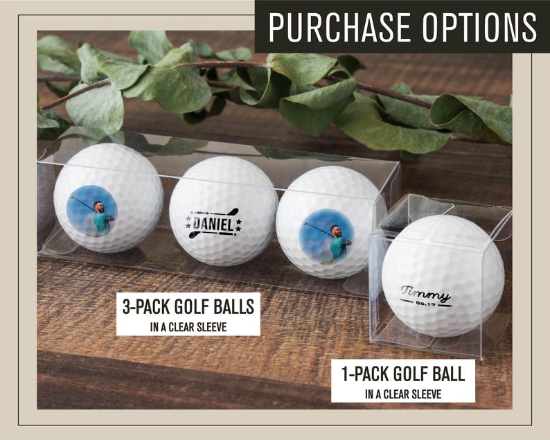 Personalized Golf Balls Set of 3, Custom Golf Gifts for Golfers, Funny Golf Gifts Photo Golf Ball, Groomsmen Gifts Golf Lover Gifts [D]