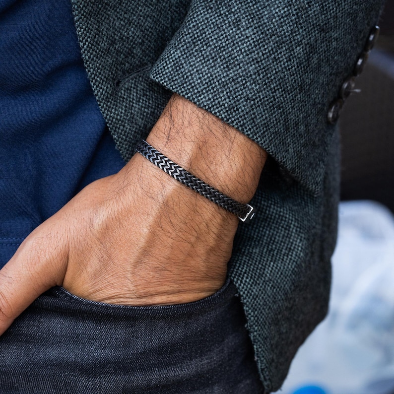 Men's Personalised Stainless Steel Bracelet · Engraved · Stainless Steel · Personalized Bracelet · Hidden Message · Christmas Gift for Him