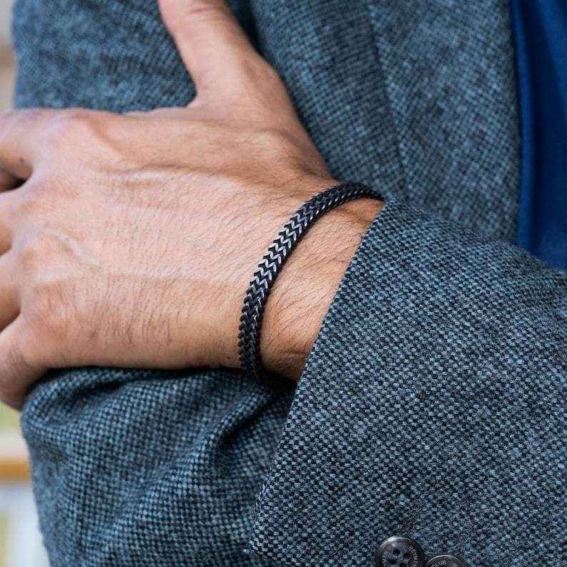 Men's Personalised Stainless Steel Bracelet · Engraved · Stainless Steel · Personalized Bracelet · Hidden Message · Christmas Gift for Him