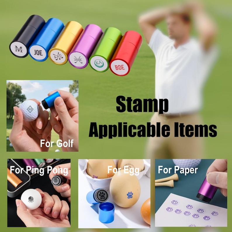 Custom Golf Stamp-Personalized Golf Ball Stamp-Golf Ball Marker-Monogram Golf Ball Stamp-Professional Golfer Accessories-Golfer Sports Gifts