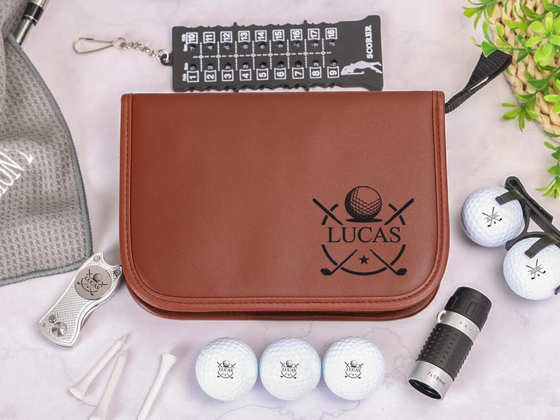 Personalized Golf Gift Set, Golf Lover Gift, Golf Gift for Dad, Golf Accessories for Golfer, Groomsman Gift, Gift for Him, Father's Day Gift