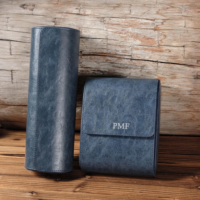 Personalized Leather Watch Case, Travel Watch Roll, Watch Roll for 3 Watches, Groom Gift, Valentine's Day gift,Gift for Him