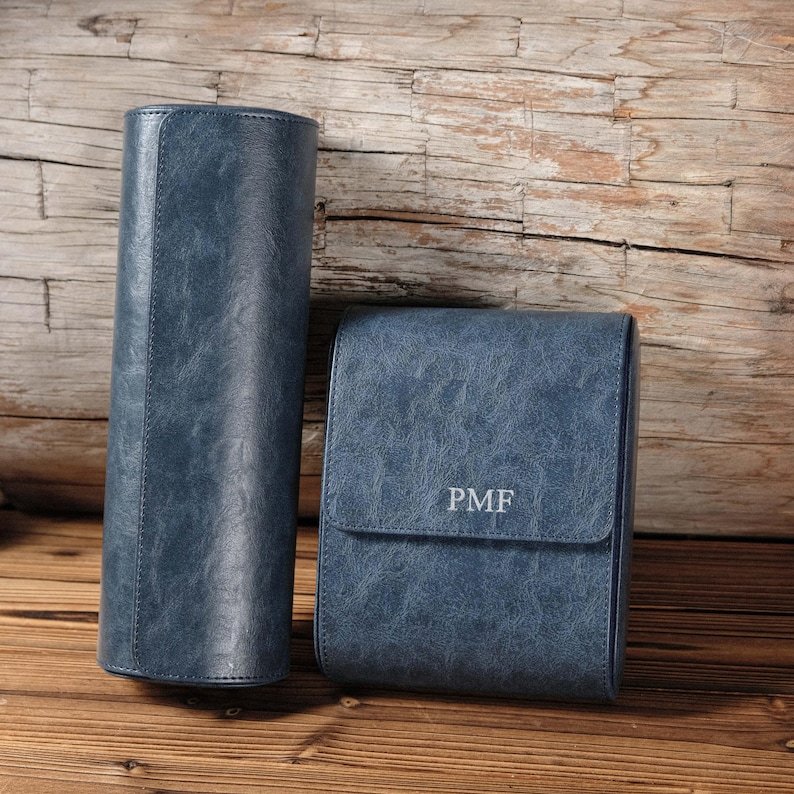 Personalized Leather Watch Case, Travel Watch Roll, Watch Roll for 3 Watches, Groom Gift, Valentine's Day gift,Gift for Him