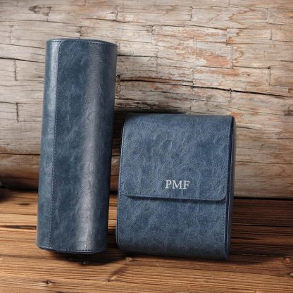 Personalized Leather Watch Case, Travel Watch Roll, Watch Roll for 3 Watches, Groom Gift, Valentine's Day gift,Gift for Him