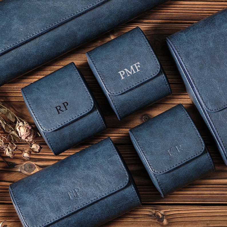 Personalized Leather Watch Case, Travel Watch Roll, Watch Roll for 3 Watches, Groom Gift, Valentine's Day gift,Gift for Him