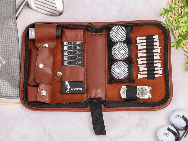 Personalized Golf Gift Set, Golf Lover Gift, Golf Gift for Dad, Golf Accessories for Golfer, Groomsman Gift, Gift for Him, Father's Day Gift