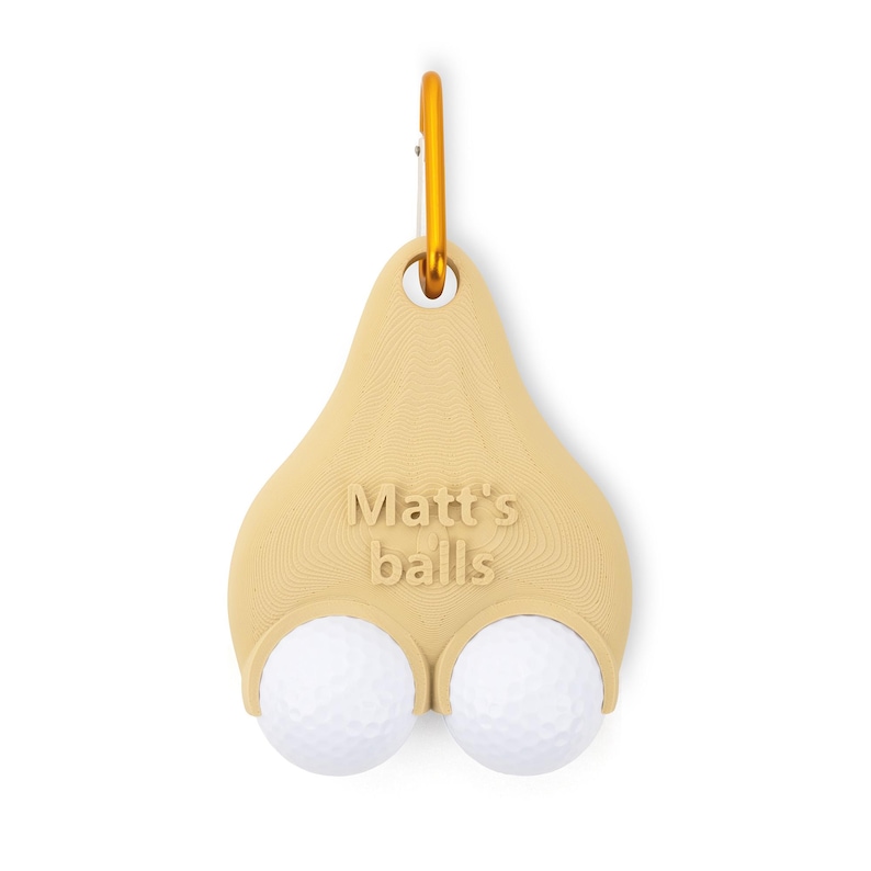 Personalized Golf Ball Holder | Funny 3D Printed Clip with Custom Name | Sports Gift for Golfers, Birthday, Anniversary, Father‘s Day