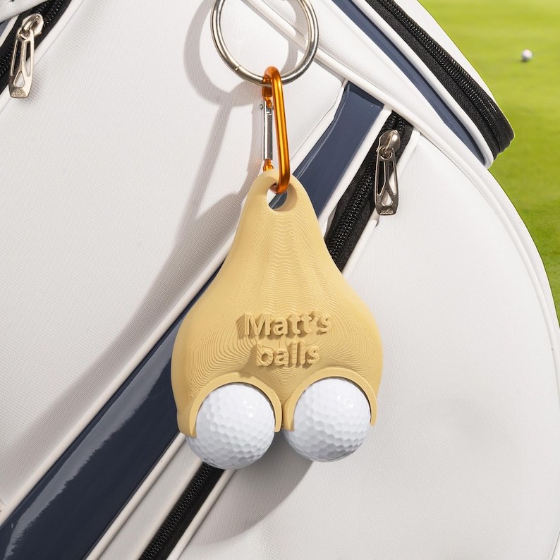 Personalized Golf Ball Holder | Funny 3D Printed Clip with Custom Name | Sports Gift for Golfers, Birthday, Anniversary, Father‘s Day