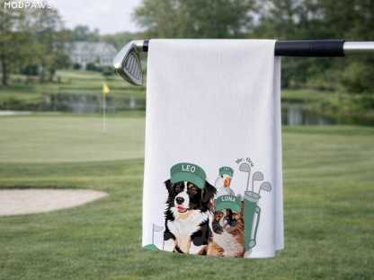 Custom Pet Golf Towel Using Pet Photo + Pet Name Personalized Dog Golf Towels Custom Cat Golf Towels Personalised Dog Towel Custom Cat Towel