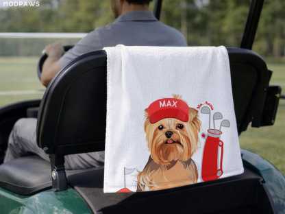 Custom Pet Golf Towel Using Pet Photo + Pet Name Personalized Dog Golf Towels Custom Cat Golf Towels Personalised Dog Towel Custom Cat Towel