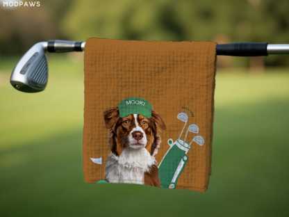 Custom Pet Golf Towel Using Pet Photo + Pet Name Personalized Dog Golf Towels Custom Cat Golf Towels Personalised Dog Towel Custom Cat Towel