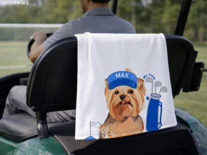 Custom Pet Golf Towel Using Pet Photo + Pet Name Personalized Dog Golf Towels Custom Cat Golf Towels Personalised Dog Towel Custom Cat Towel